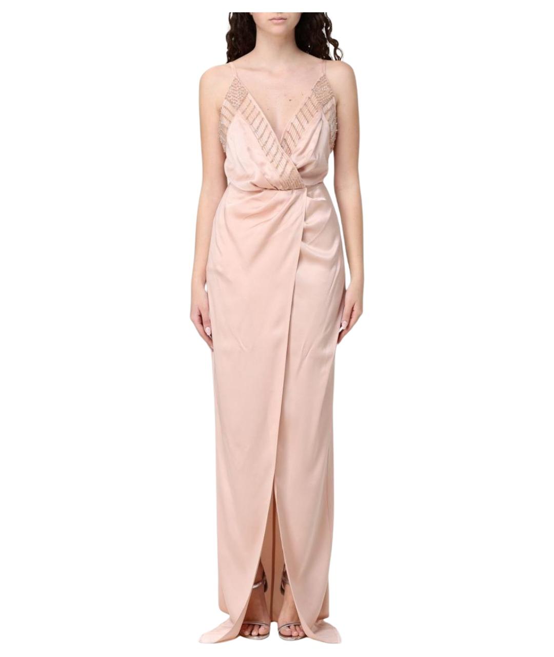 ELISABETTA FRANCHI Бежевое вечернее платье, фото 1