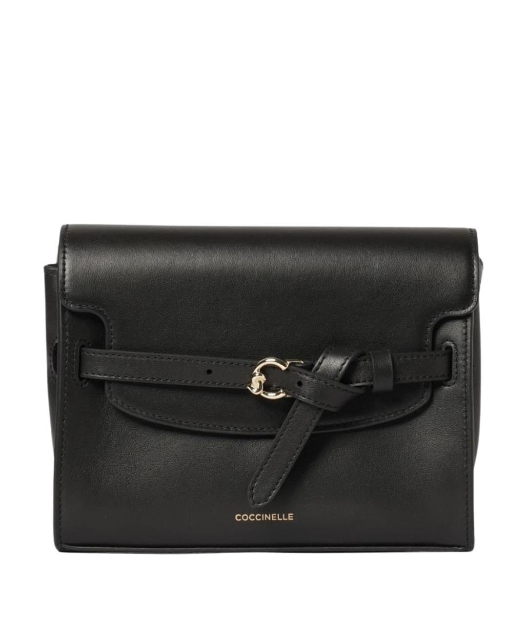 COCCINELLE Черная кожаная сумка через плечо, фото 1