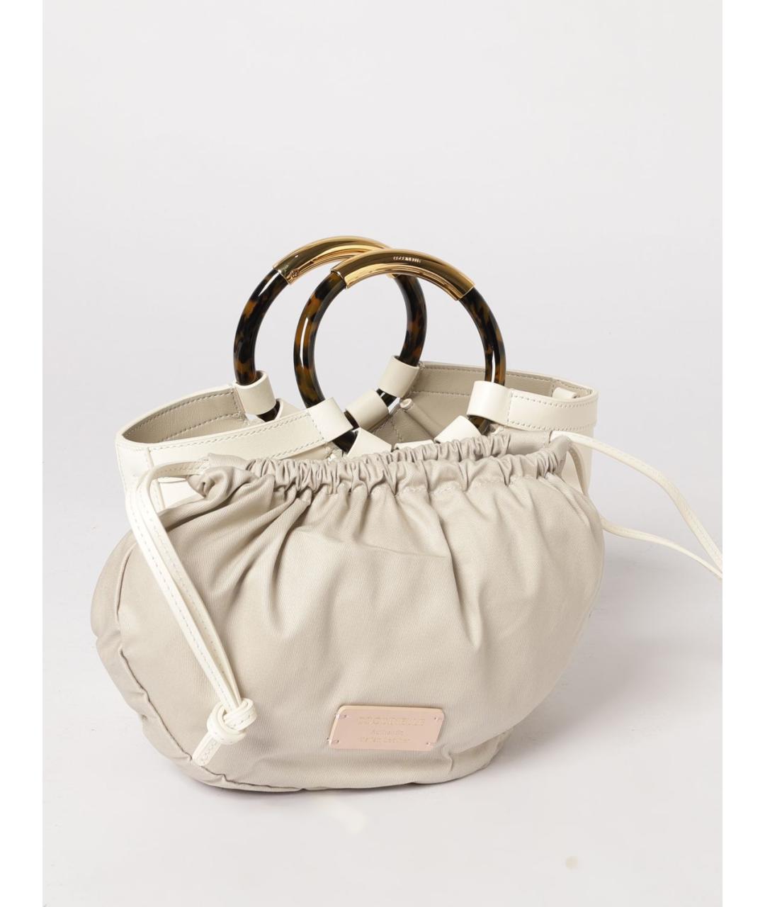 COCCINELLE Белая кожаная сумка с короткими ручками, фото 3