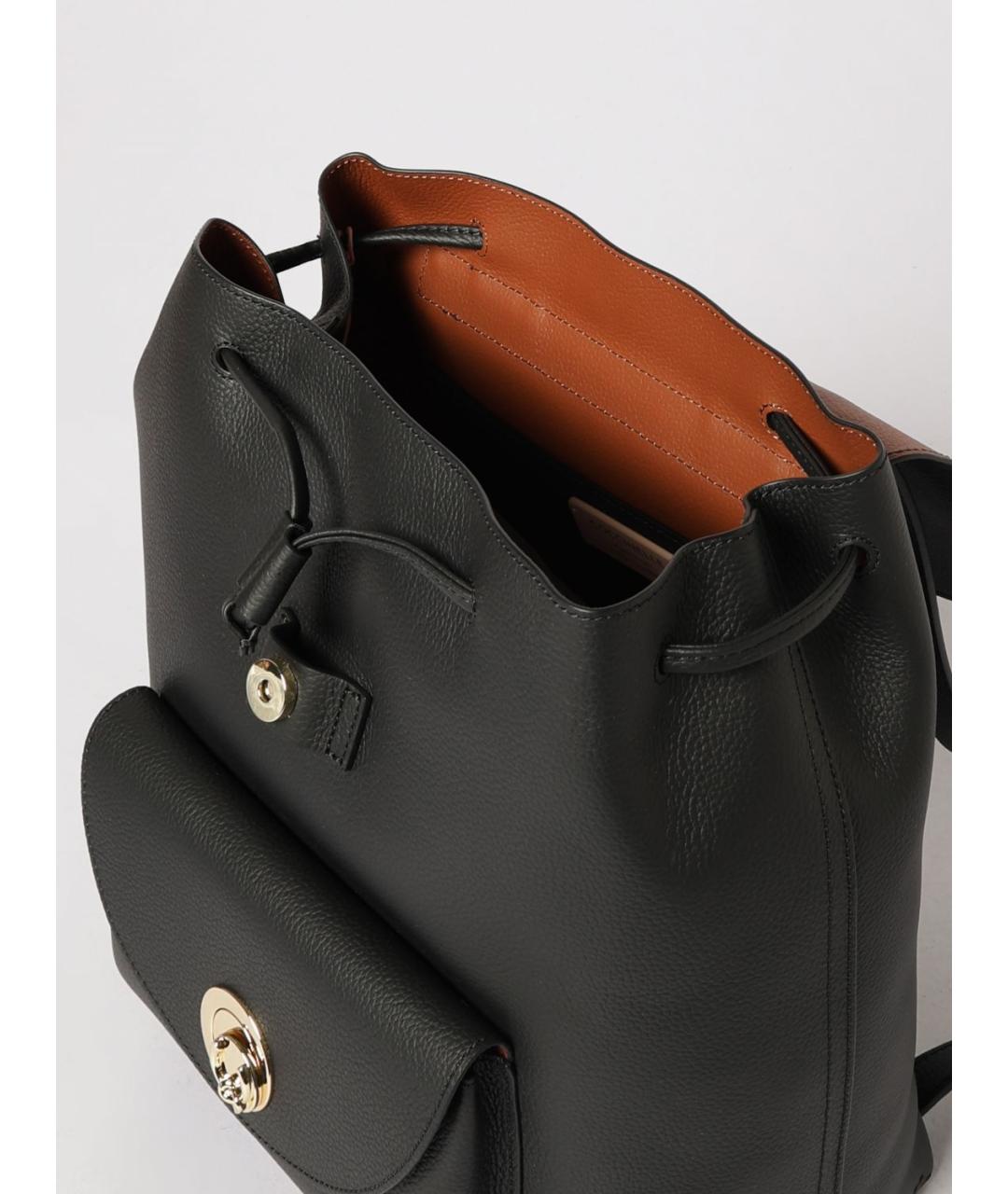 COCCINELLE Черный кожаный рюкзак, фото 4