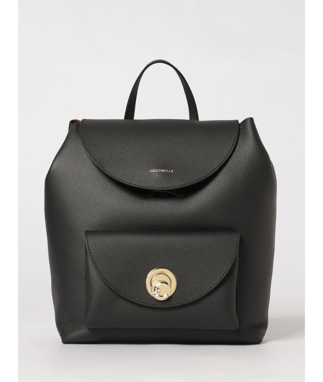 COCCINELLE Черный кожаный рюкзак, фото 5