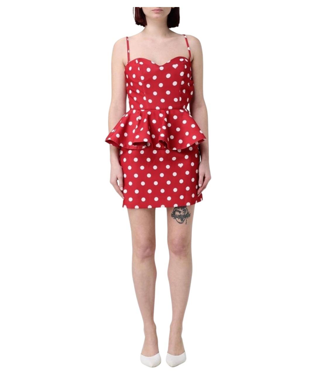 FIORUCCI Красное полиэстеровое коктейльное платье, фото 1