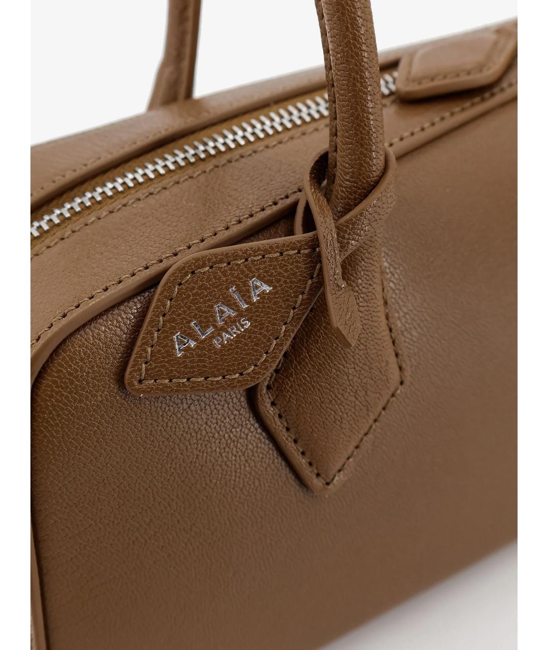 ALAIA Хаки кожаная сумка через плечо, фото 5