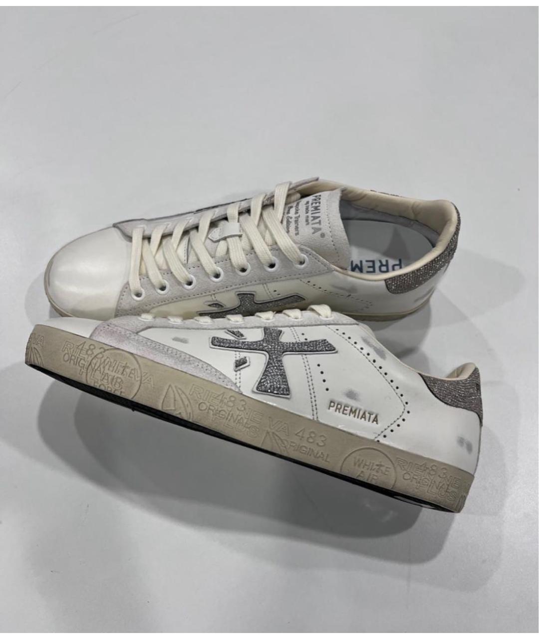 PREMIATA Белые кожаные кеды, фото 2