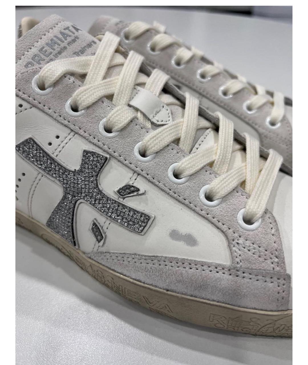 PREMIATA Белые кожаные кеды, фото 5