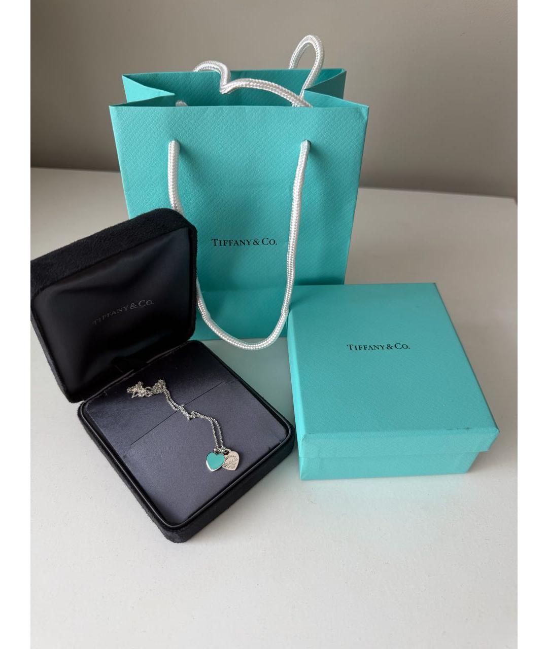 TIFFANY&CO Бирюзовая серебряная подвеска, фото 4