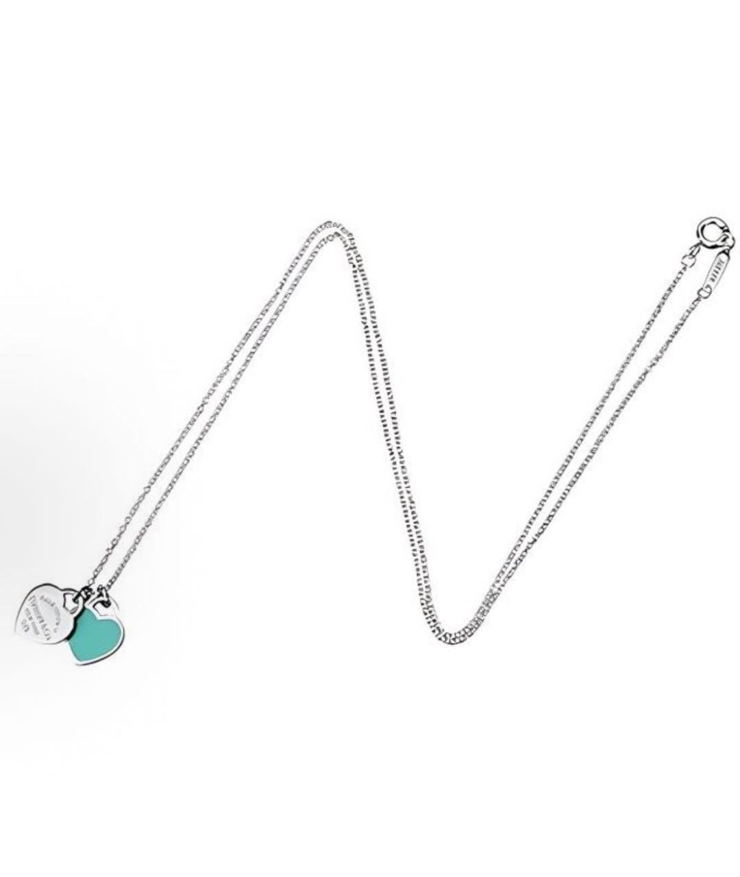 TIFFANY&CO Бирюзовая серебряная подвеска, фото 3