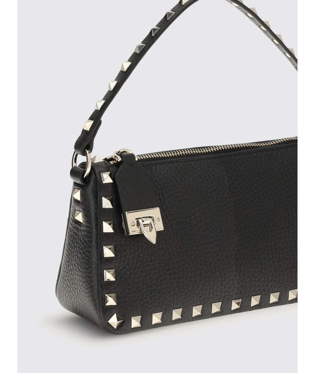 VALENTINO Черная кожаная сумка через плечо, фото 2