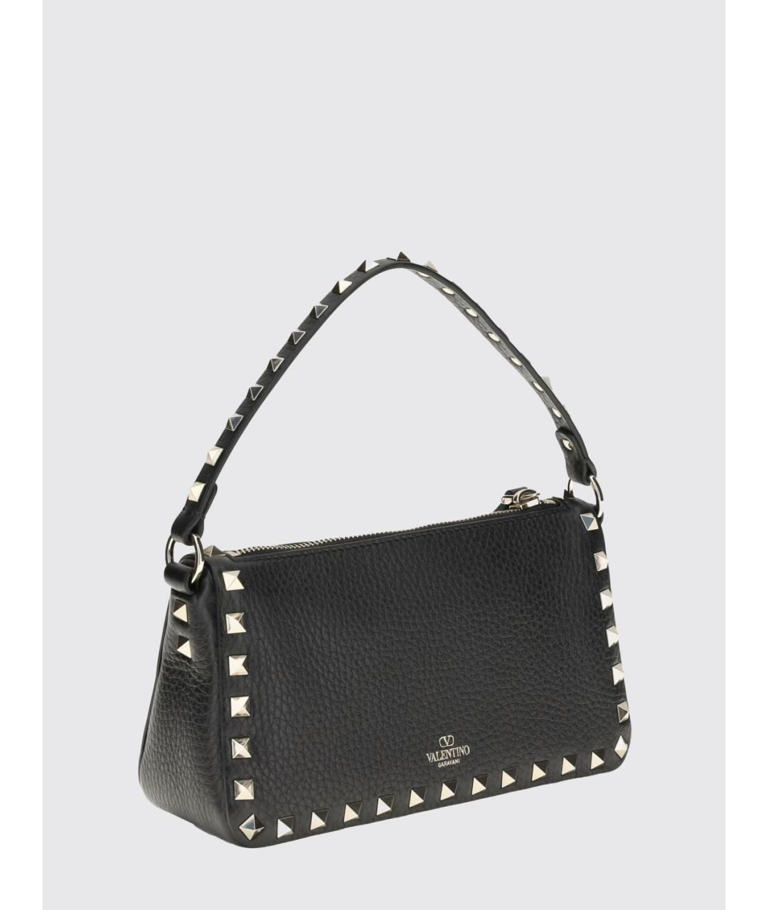 VALENTINO Черная кожаная сумка через плечо, фото 3