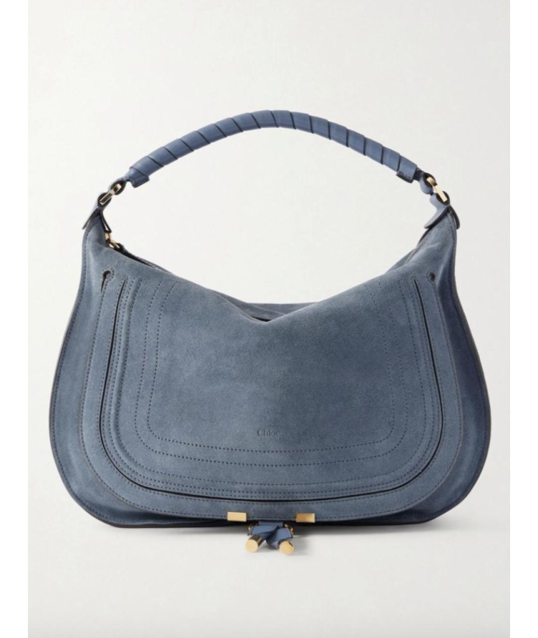 CHLOE Синяя замшевая сумка через плечо, фото 7