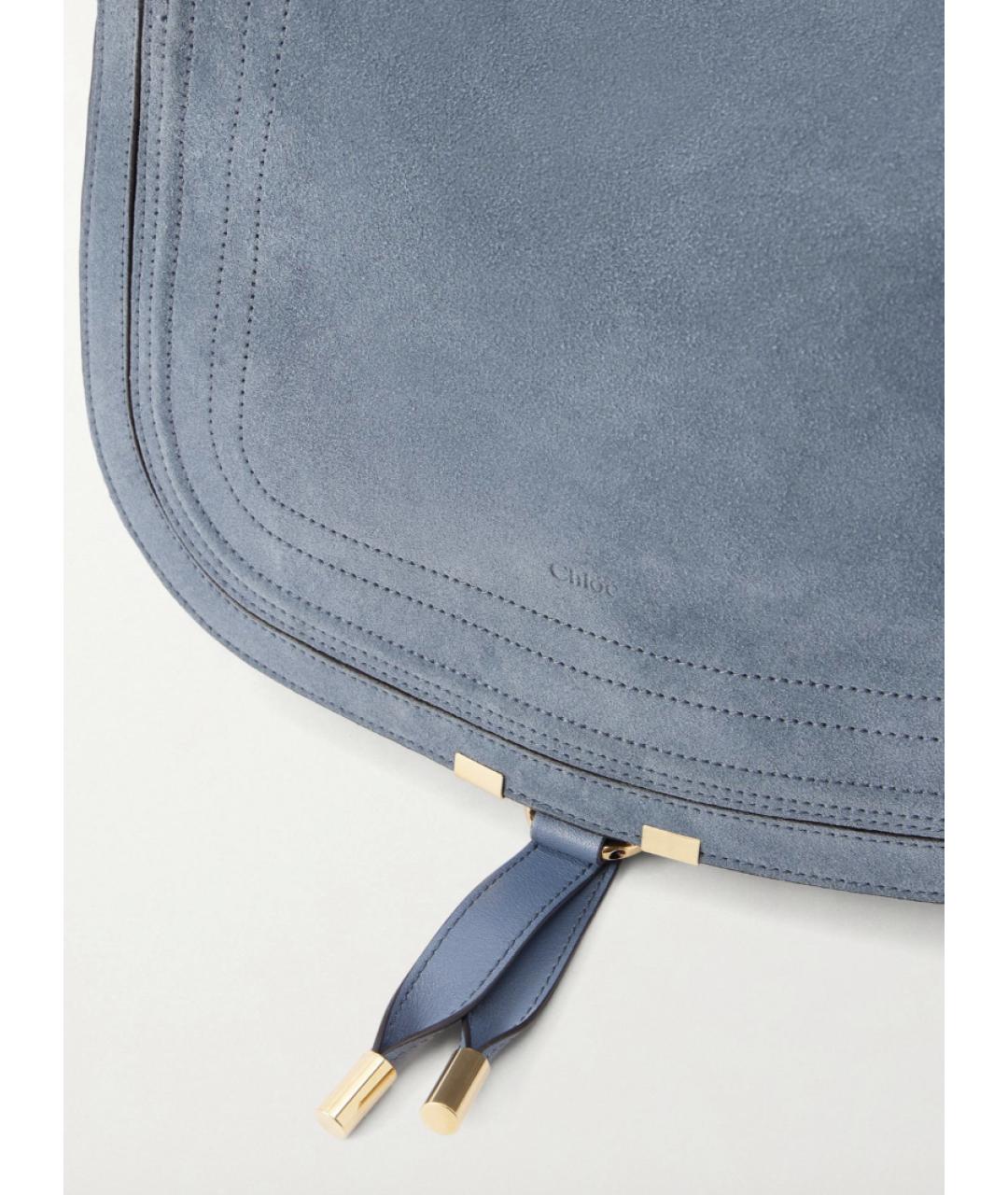 CHLOE Синяя замшевая сумка через плечо, фото 5