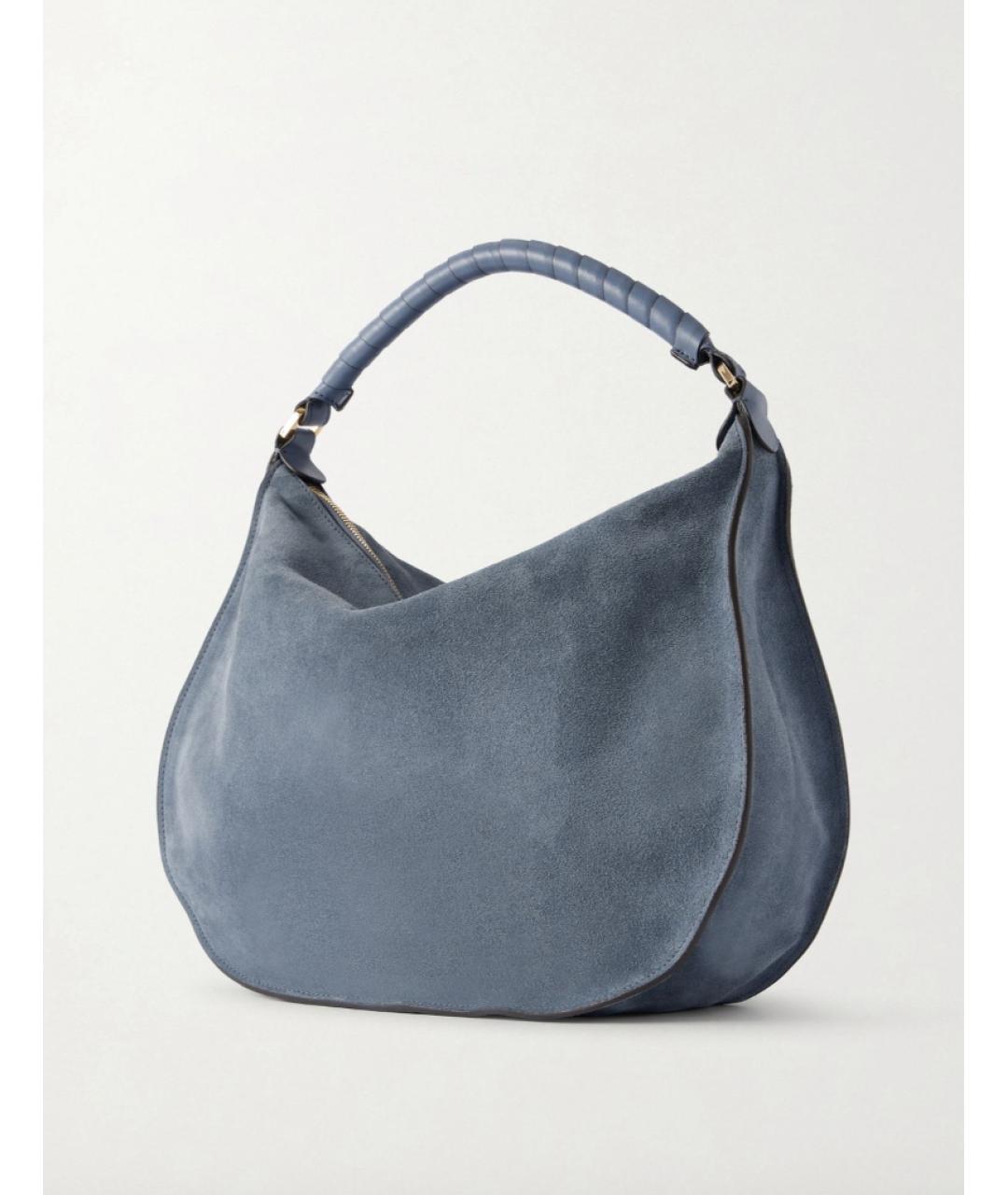 CHLOE Синяя замшевая сумка через плечо, фото 4