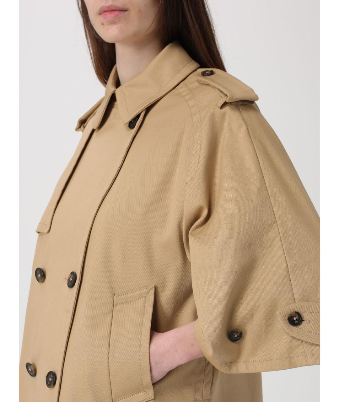 FAY Бежевый хлопковый тренч/плащ, фото 3