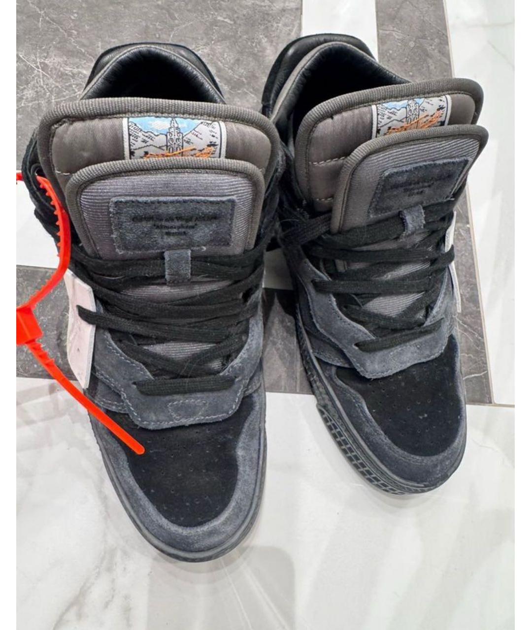 OFF-WHITE Черные замшевые кроссовки, фото 3