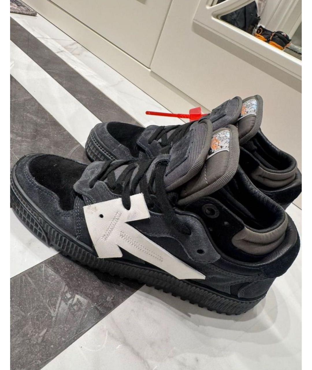 OFF-WHITE Черные замшевые кроссовки, фото 5