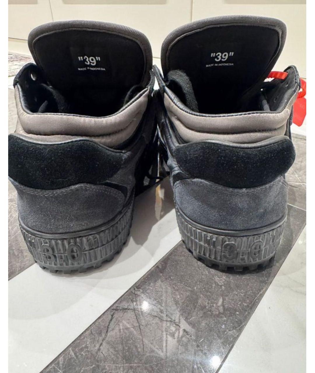 OFF-WHITE Черные замшевые кроссовки, фото 4