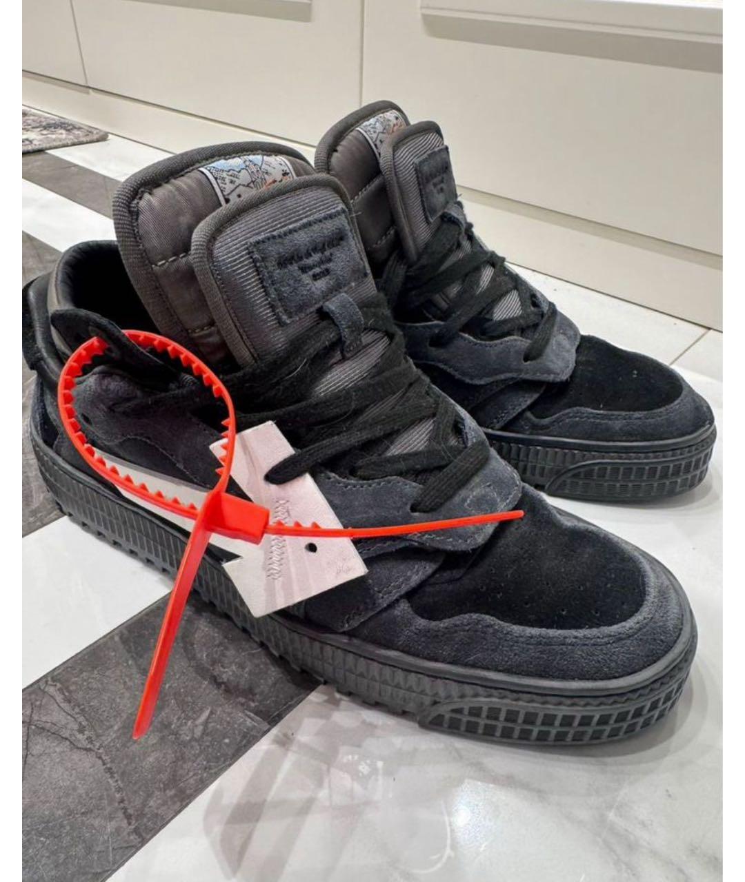 OFF-WHITE Черные замшевые кроссовки, фото 2