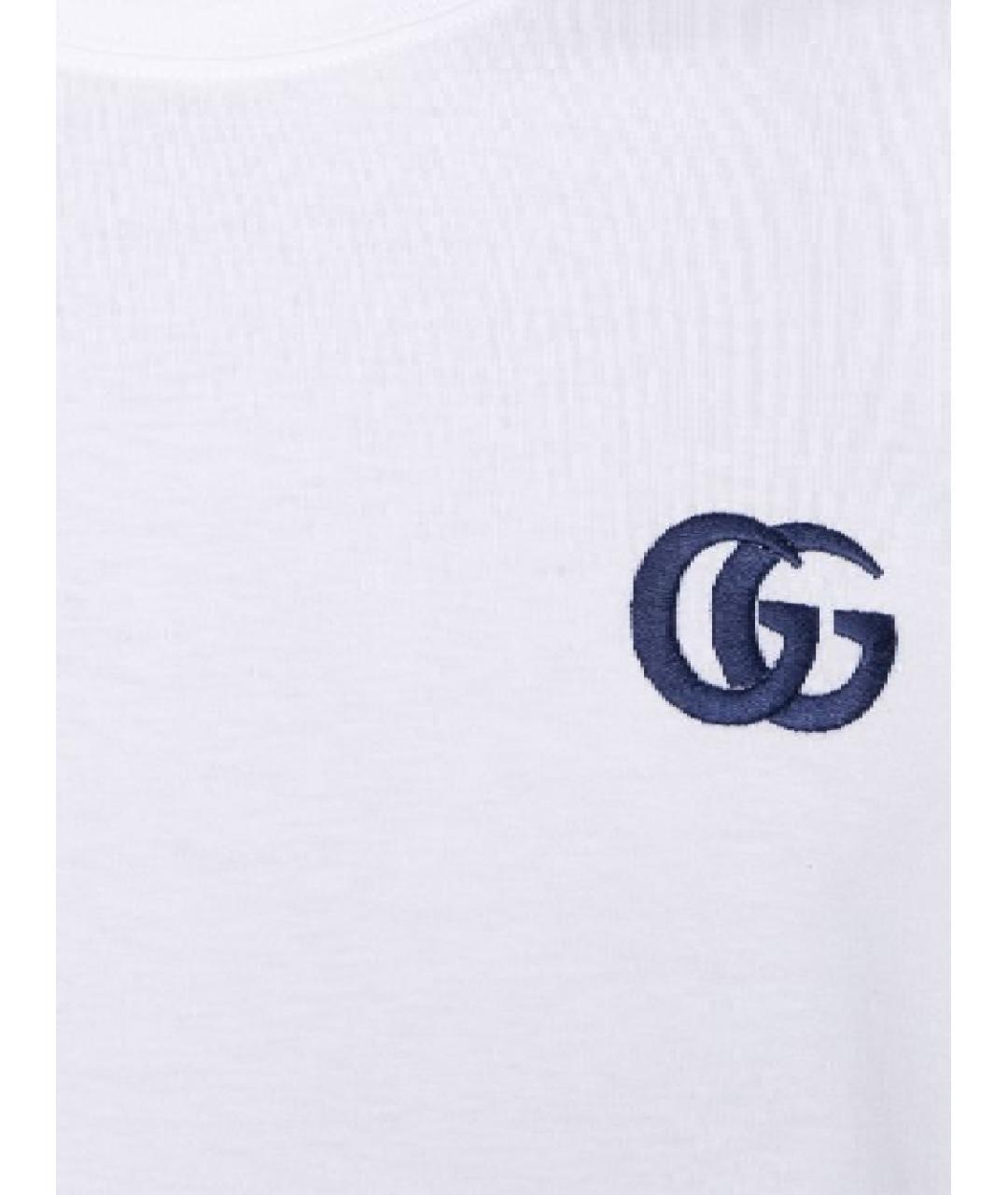 GUCCI Белая хлопковая футболка, фото 2