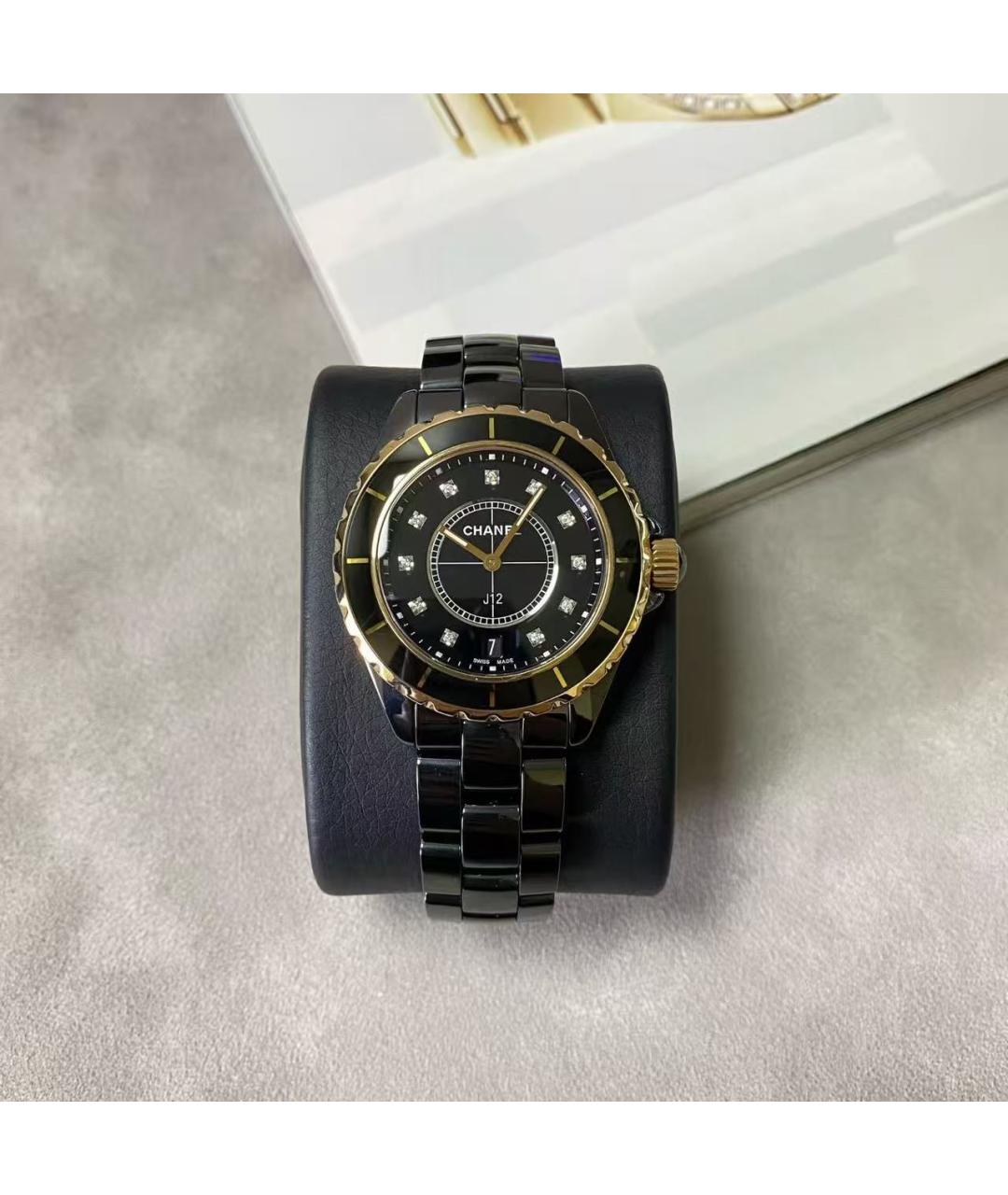 CHANEL Черные часы, фото 2