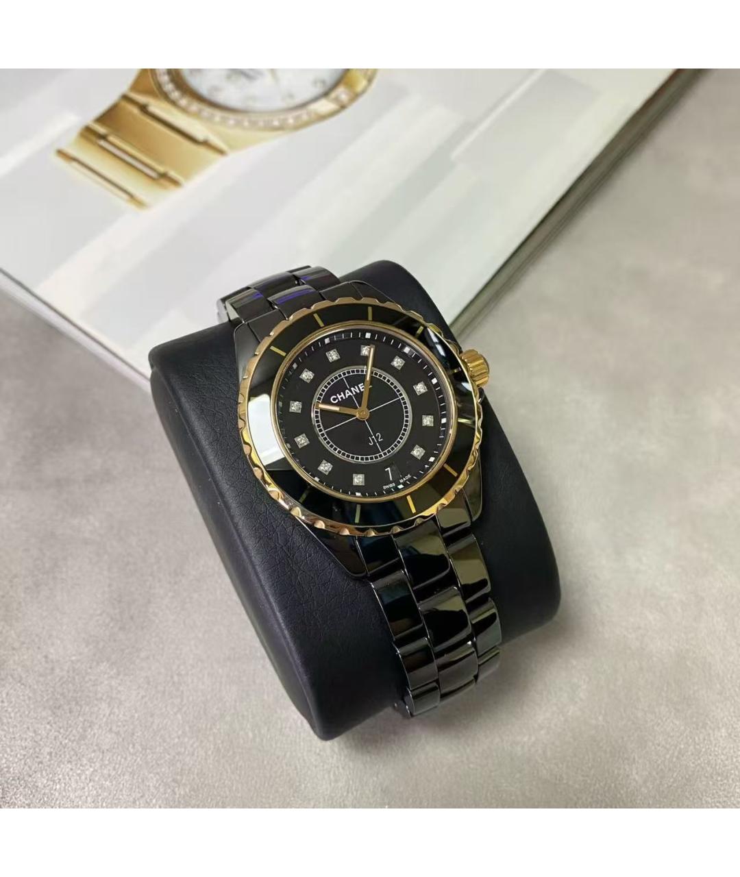 CHANEL Черные часы, фото 4