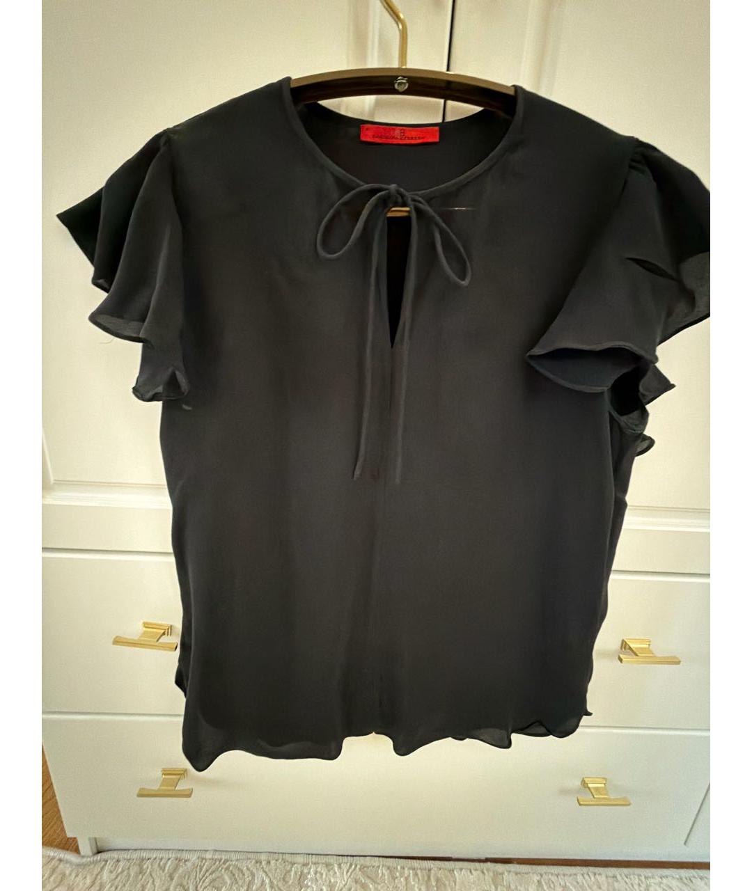 CAROLINA HERRERA Черная шифоновая блузы, фото 5