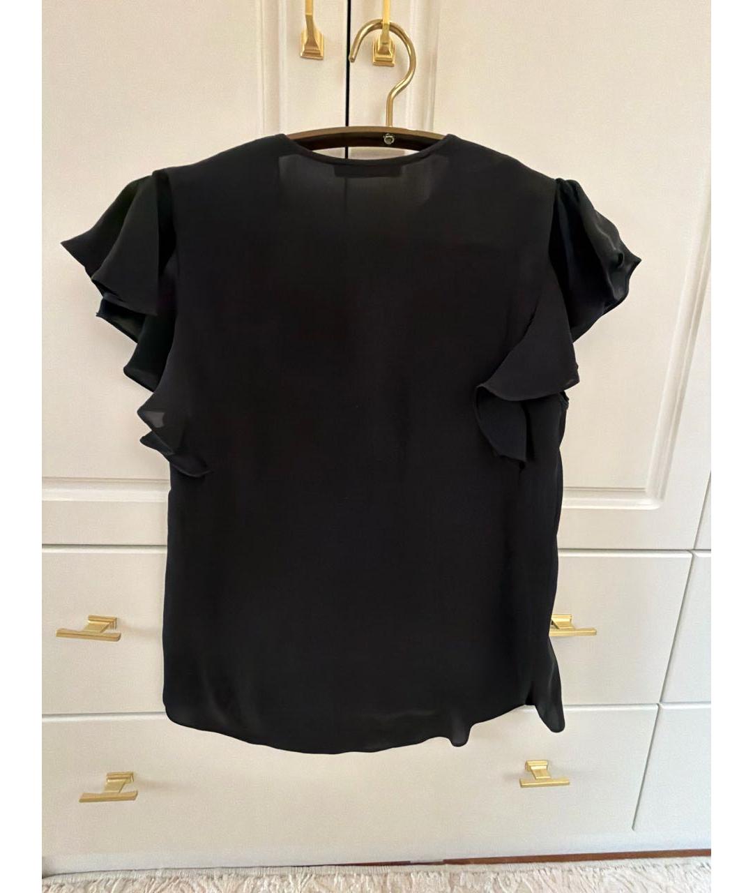 CAROLINA HERRERA Черная шифоновая блузы, фото 2