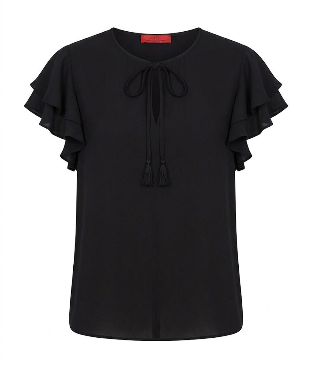 CAROLINA HERRERA Черная шифоновая блузы, фото 1