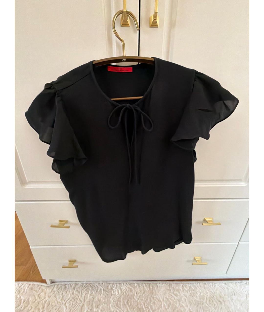 CAROLINA HERRERA Черная шифоновая блузы, фото 3