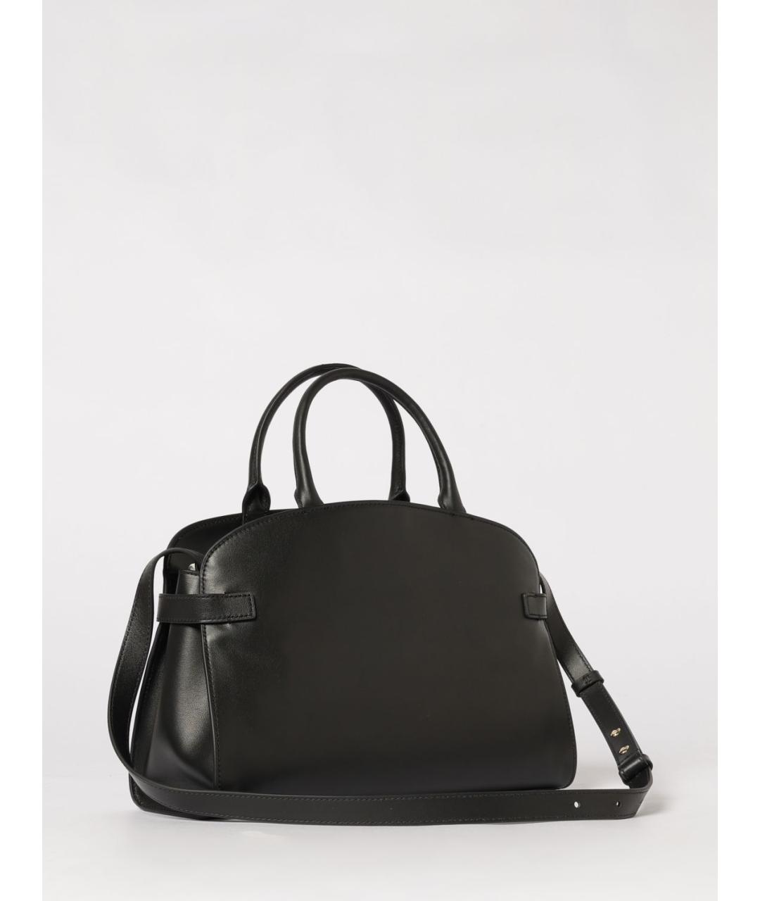 COCCINELLE Черная кожаная сумка с короткими ручками, фото 2