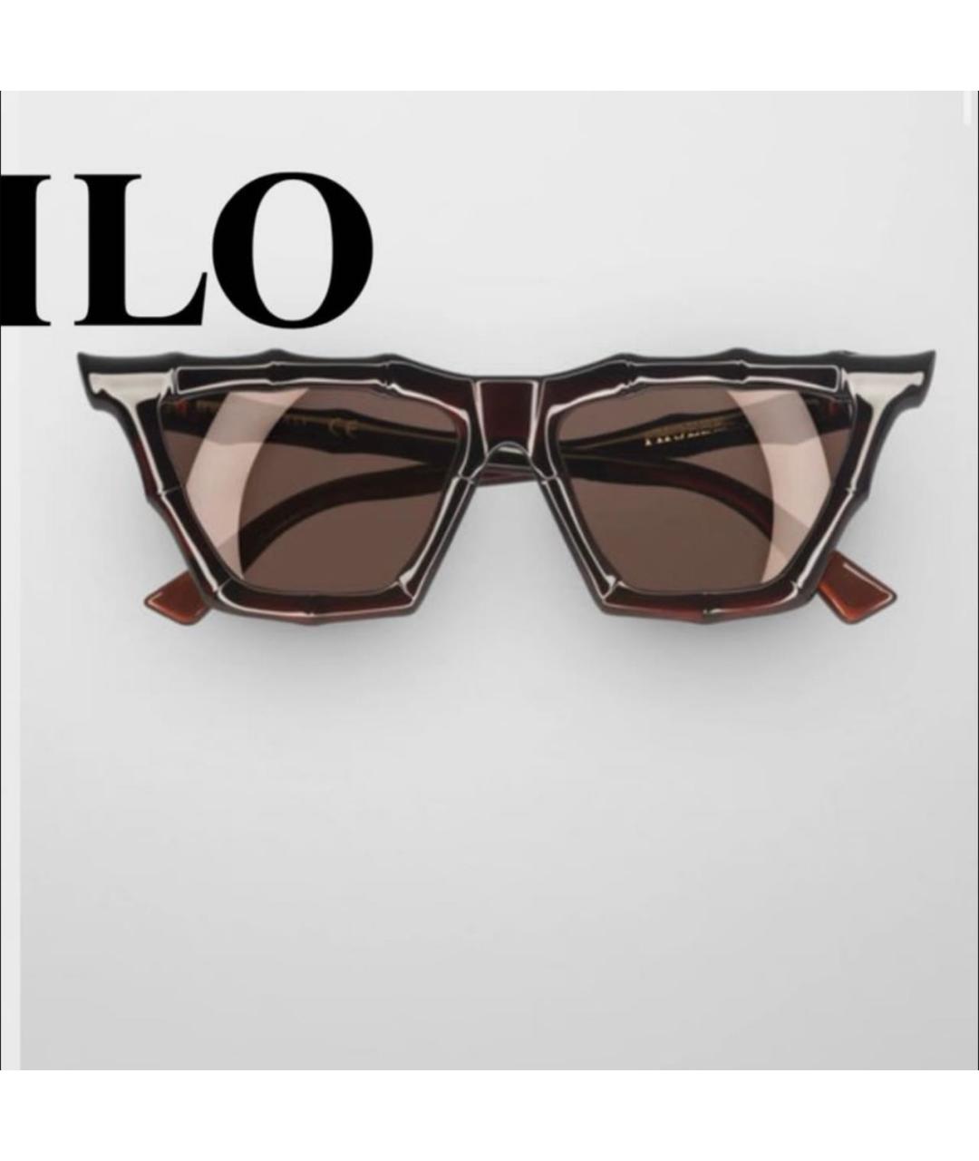 PHOEBE PHILO Коричневые пластиковые солнцезащитные очки, фото 5