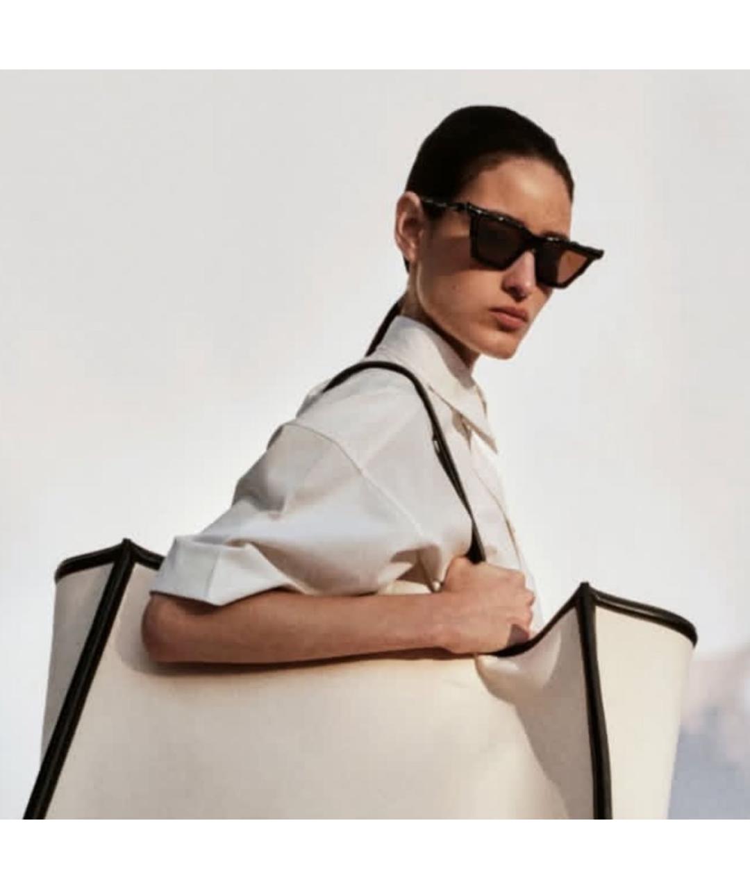 PHOEBE PHILO Коричневые пластиковые солнцезащитные очки, фото 3