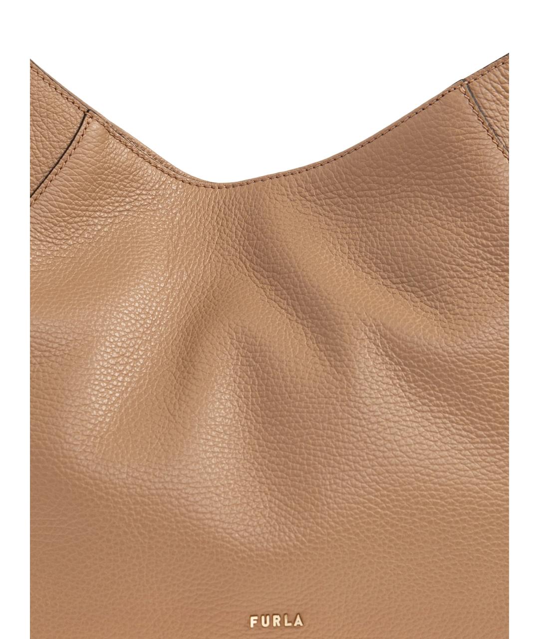 FURLA Бежевая кожаная сумка тоут, фото 5