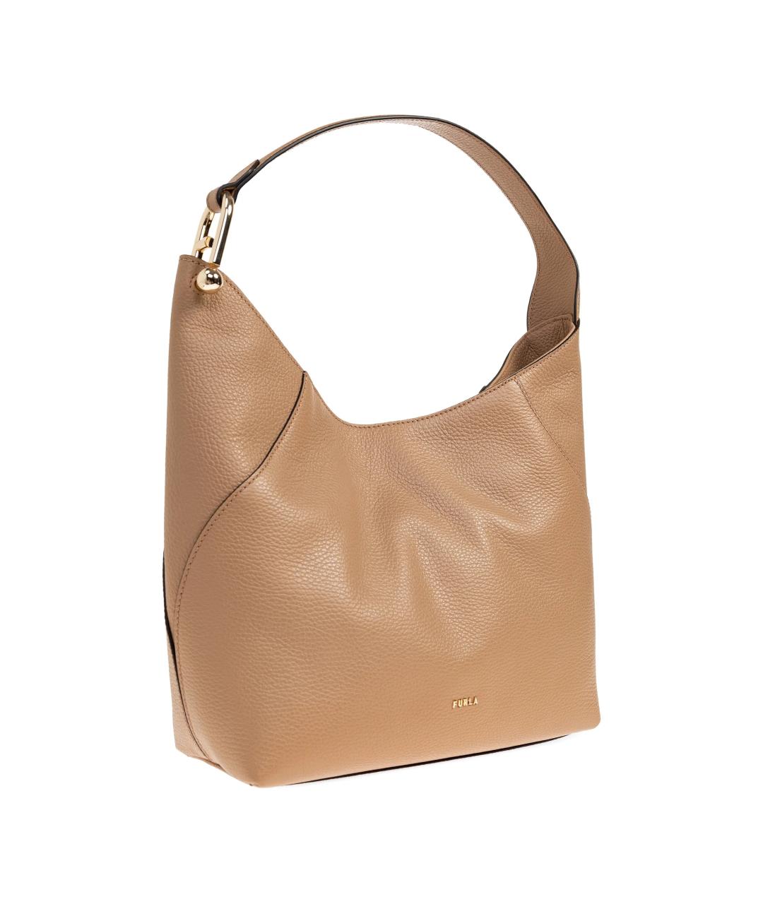 FURLA Бежевая кожаная сумка тоут, фото 2