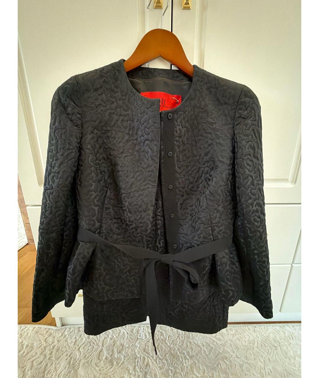 CAROLINA HERRERA Черный твидовый костюм с юбками, фото 5