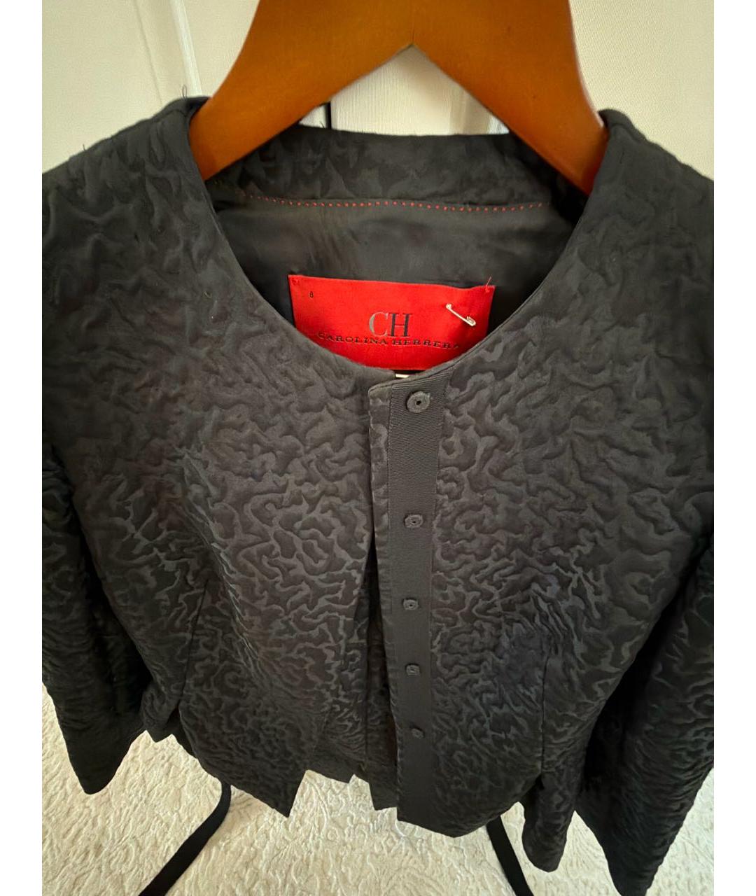 CAROLINA HERRERA Черный твидовый костюм с юбками, фото 3