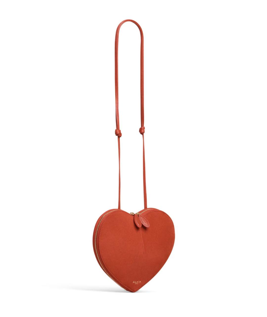 ALAIA Коралловая замшевая сумка через плечо, фото 2