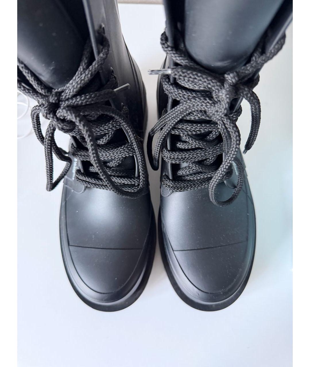 CHRISTIAN DIOR Черные резиновые сапоги, фото 3