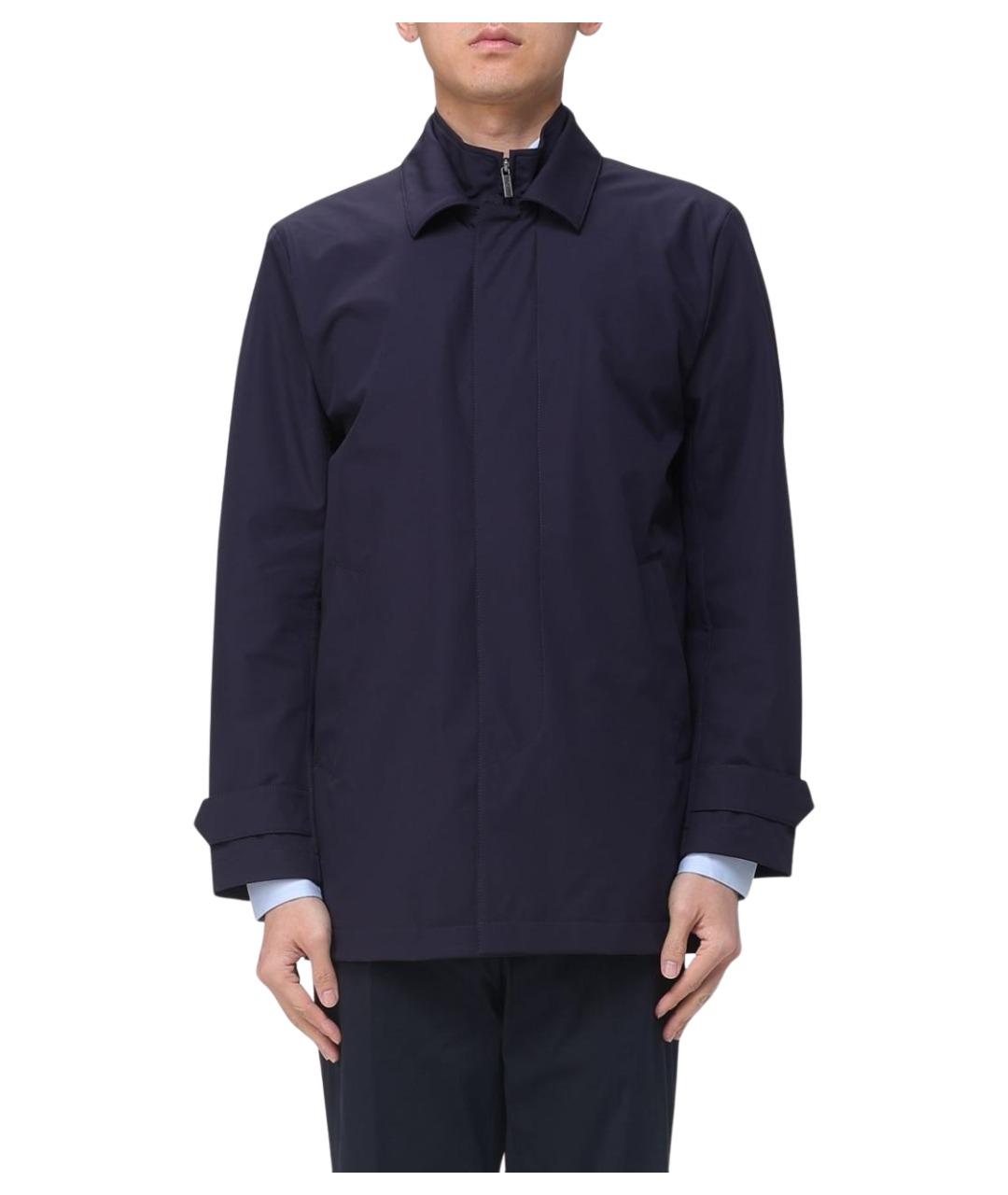 FAY Синий полиамидовый тренч / плащ, фото 1