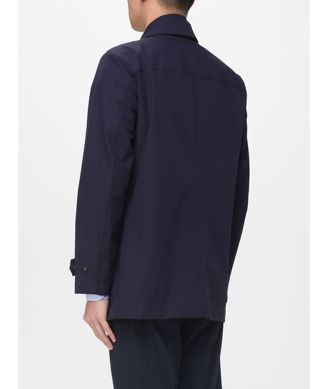 FAY Синий полиамидовый тренч / плащ, фото 2