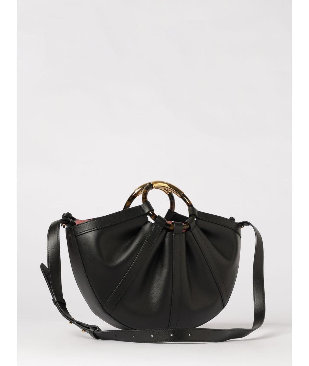 COCCINELLE Черная кожаная сумка с короткими ручками, фото 2