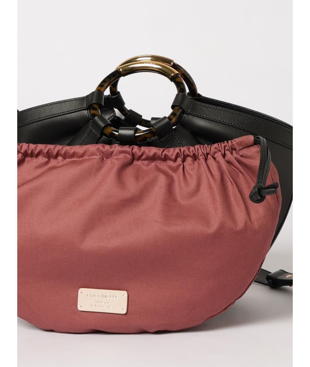 COCCINELLE Черная кожаная сумка с короткими ручками, фото 3