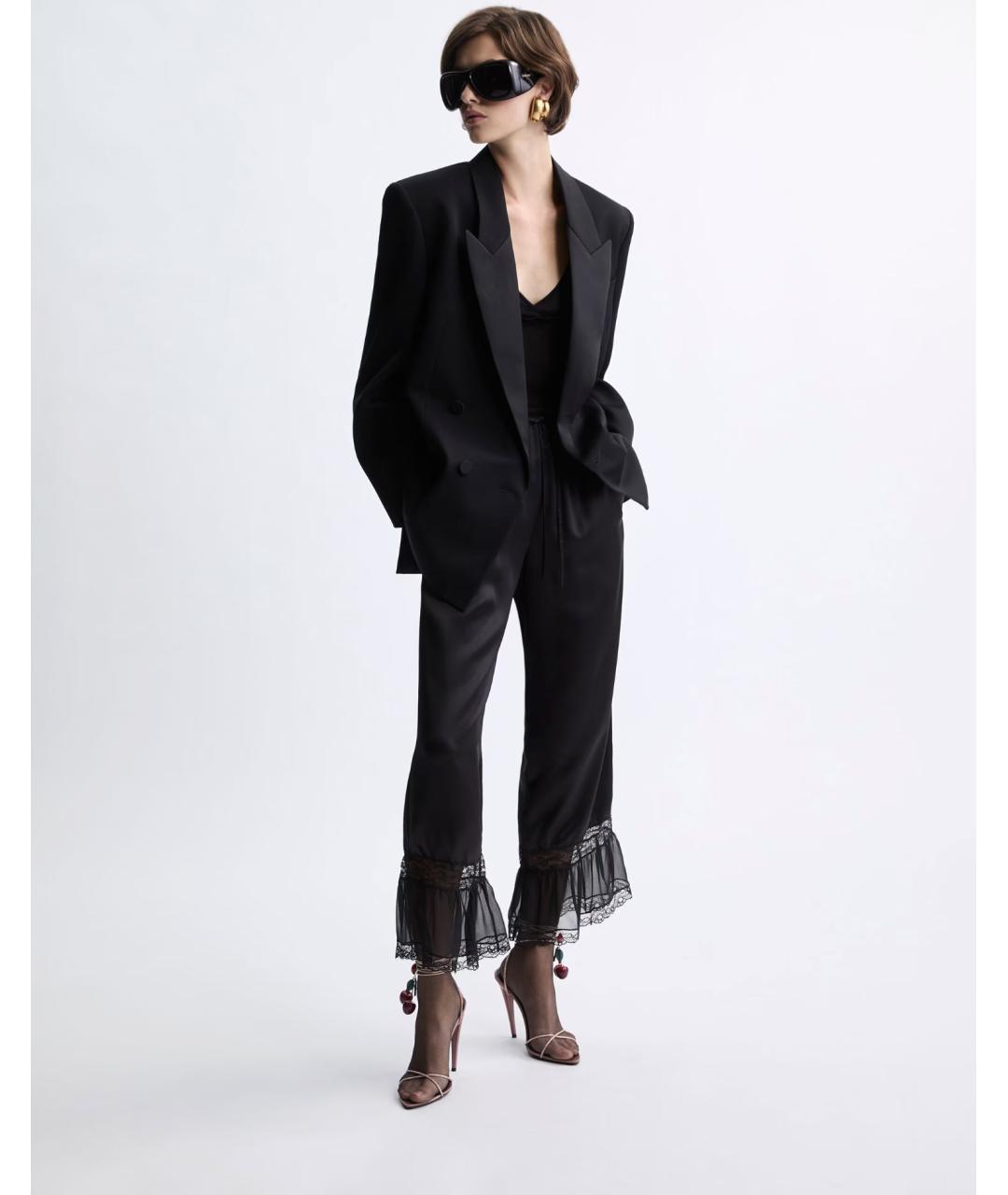 SAINT LAURENT Черный шерстяной жакет/пиджак, фото 2