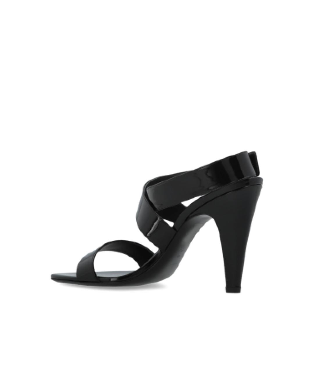 ALAIA Черные босоножки из лакированной кожи, фото 5