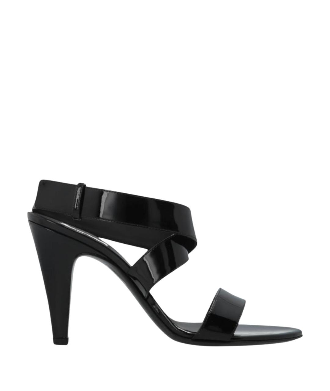 ALAIA Черные босоножки из лакированной кожи, фото 1
