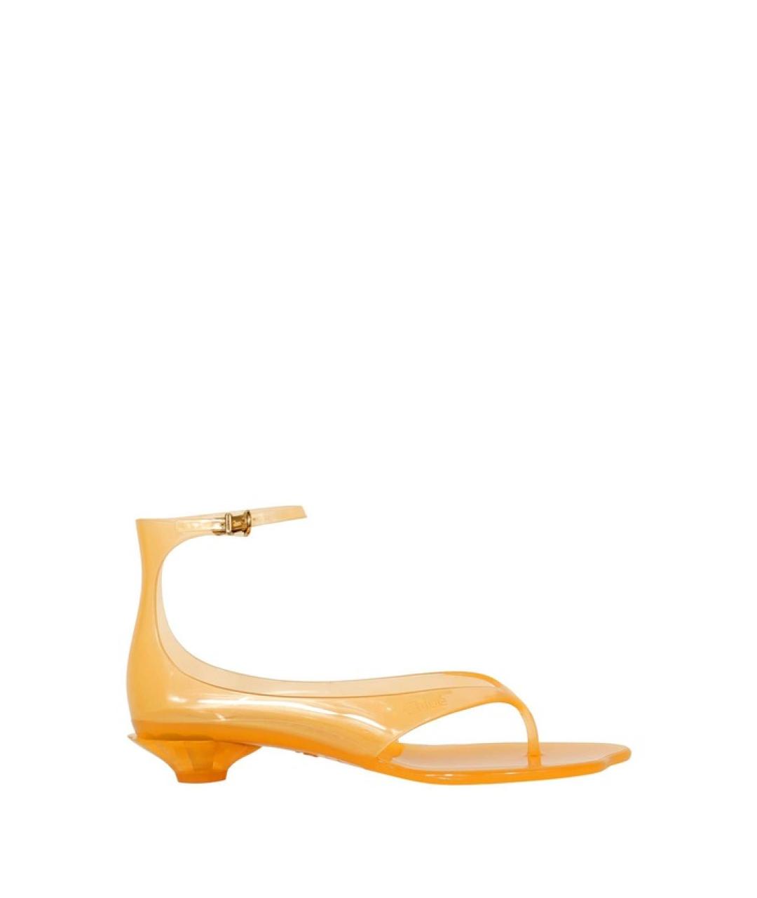 CHLOE Коричневые резиновые босоножки, фото 1