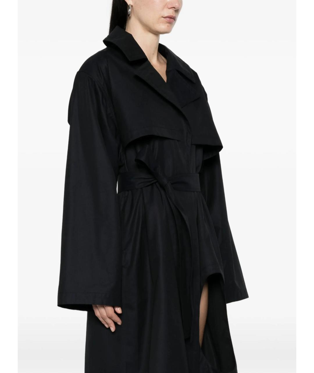 ALAIA Темно-синий хлопковый тренч/плащ, фото 2