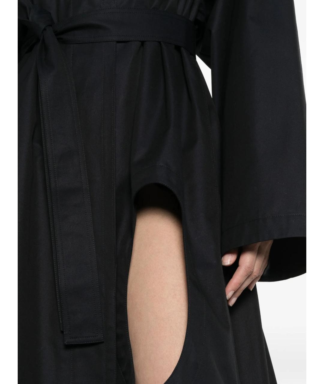 ALAIA Темно-синий хлопковый тренч/плащ, фото 3