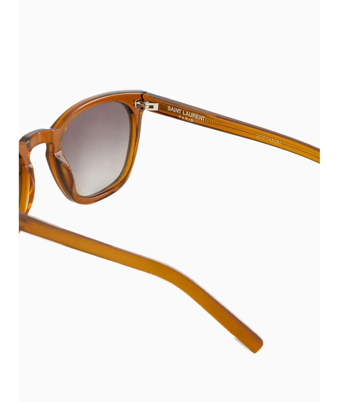 SAINT LAURENT Коричневые солнцезащитные очки, фото 3