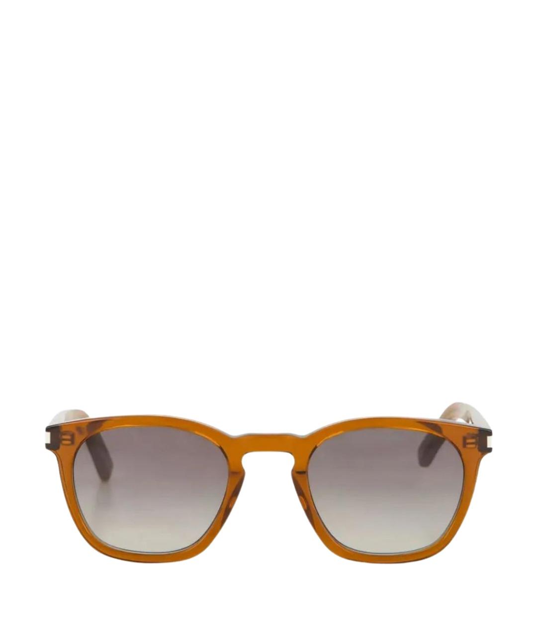 SAINT LAURENT Коричневые солнцезащитные очки, фото 1