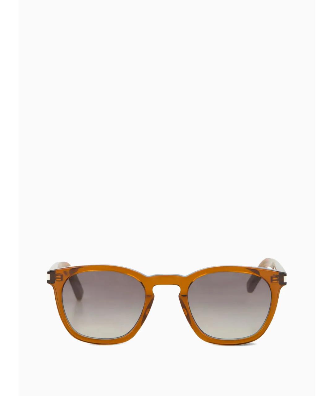 SAINT LAURENT Коричневые солнцезащитные очки, фото 4